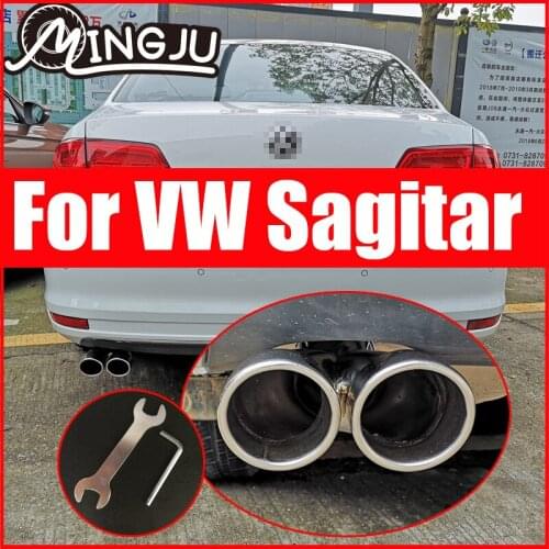 Car Exhaust Tip Pipe Car Modified Muffler Tip Tail Stainess Steel For VW Volkswagen Sagitar accessories auto parts