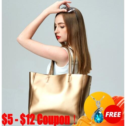 CGA High Quality Shopping Bags For Women Lady Cowhide Leather Tote Bag Handbag Large Capacity Shoulder Bag Female Shopping Purse