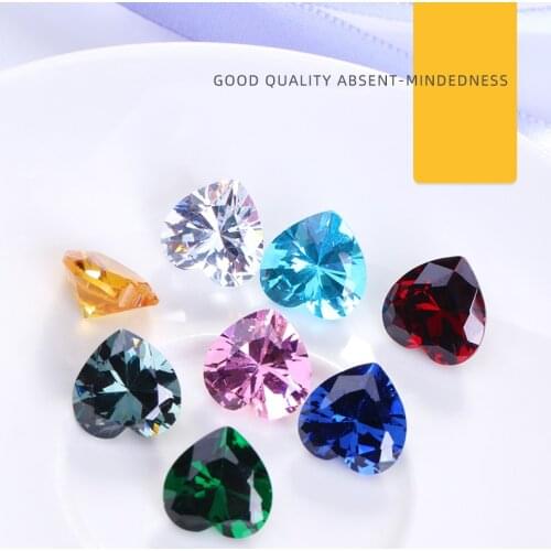 Astrobox High Quality Heart Zircon Stone Sew On Rhinrstone Pointback Crystal Loose Beads DIY Clothing Accessories Jewelry Making