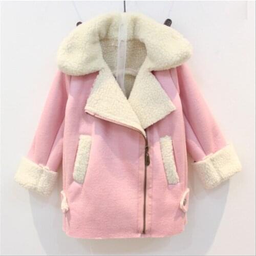 2017 new baby girl Winter coat Zipper Jackets Kids'girls pink fashion coats children outerwear