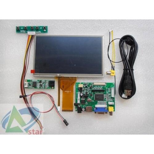 Raspberry pie 7 inch digital LCD screen displays DIY kits with the function of touch HDMI + VGA + 2 av AT070TN92/800 x480
