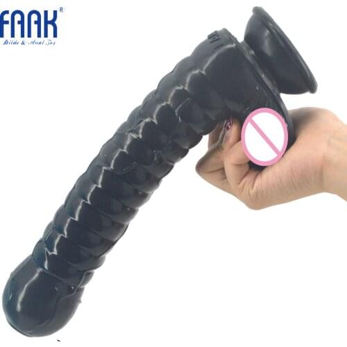 FAAKCaterpillar Long Silicone Dildo Lifelike Foreskin Beads Penis With Suction Cup Big Anal Dildo Butt Plug Female Masturbation