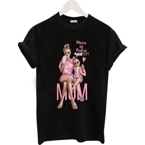 FIXSYS Casual Super Mom T shirt Women Mothers Love Print Black T-shirt Harajuku Mama TShirt Tops tee shirt Femme