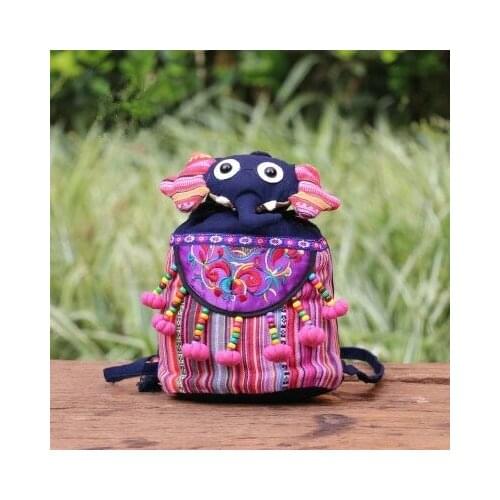 Nice floral embroidery small national shopping backpacks!Hot animal appliques Bohemian casual backrack All-match canvas backruck