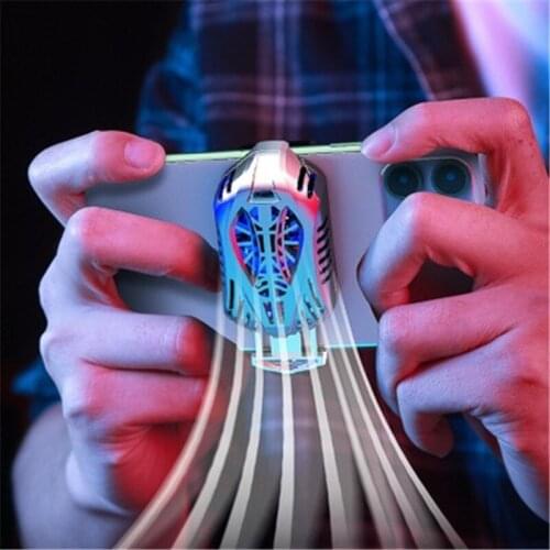 For PUBG Mobile Phone Gaming Cooler Phone Heat Sink Cooling Mute Fan With RGB Backlight For iPhone Huawei Samsung Radiator