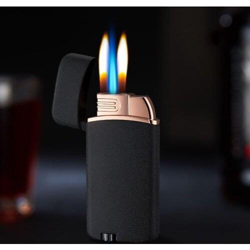 Creative Three Fire Inflatable Windproof Magic Lighter Mini Butane Gas Lighter Cigar Cigarette Lighters Torch Turbo Lighters