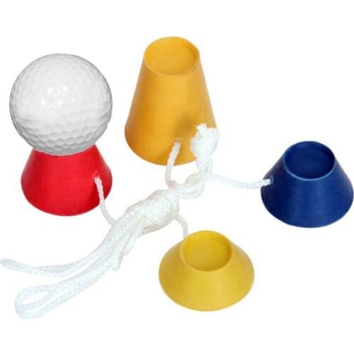 4 In 1 Multifunctional Heights Golf Tees Golf Winter Rubber Tee with Rope Golf Ball Holder Support DropShipping