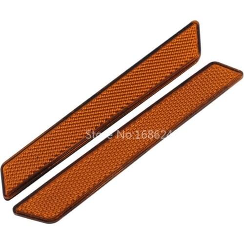 Motorcycle Amber Saddlebag Guard Reflector Cover Sticker Decals For Harley Touring Street Road Glide Road King FLT FLHT 2014-Up