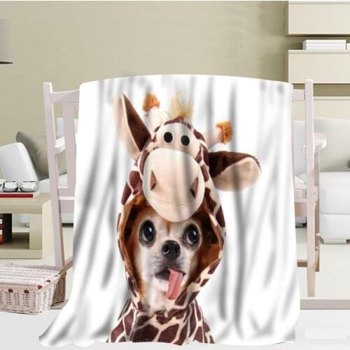 Chihuahu Pattern Comfortable Blankets 3D Printing Soft Blanket Throw On Home/Sofa/Bedding Portable Adult Travel Cover Blanket