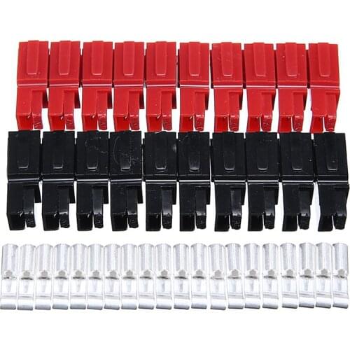 40pcs 30A Amp Power Pole Connector Plug Set Black Red Plated Copper Contacts Car Electronic Accessories