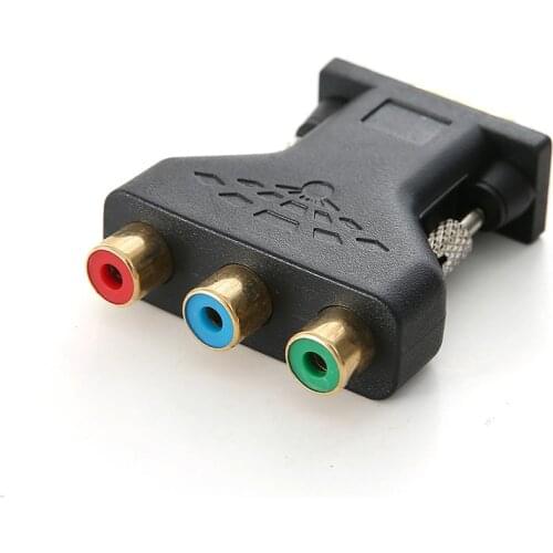 New Arrival VGA RCA Adapter 3RCA Video Female To HD 15 Pin VGA Converter Style Component Video Jack Adapter