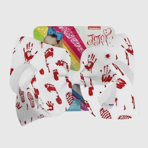 NEW 8 Inch large Halloween Bows Hair Bows Boutique Alligator Clip Print Grosgrain Ribbon For Girls Hair Accessories 12pcs