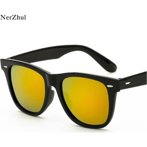 Fashion Unisex 6 Colors Square Women Man Sunglasses Small Nail Red Mirror Sun Glasses Female Male Retro Driving Sunglasses CAAN1