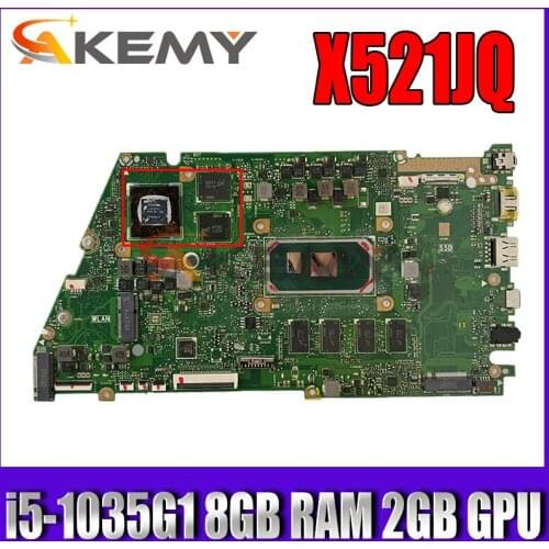 X521JQ original mainboard W/ i5-1035G1 8GB RAM 2GB GPU For ASUS X521 X521J X521JQ laptop motherboard mainboard tested full 100
