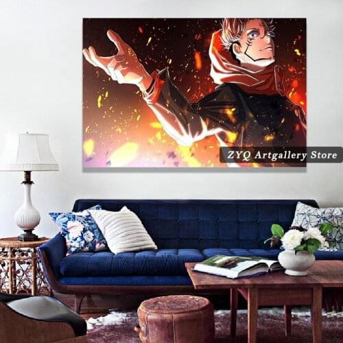 Anime Poster Jujutsu Kaisen Itadori Yuji Poster Decorative Painting Canvas Wall Art Living Room Posters Bedroom Painting