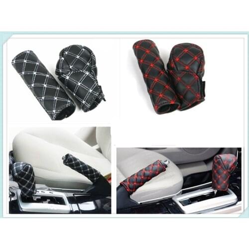 Car interior hand brake shift knob cover gear box 2 pieces / set for Renault Alaskan Trezor Talisman Kwid Espace Kangoo