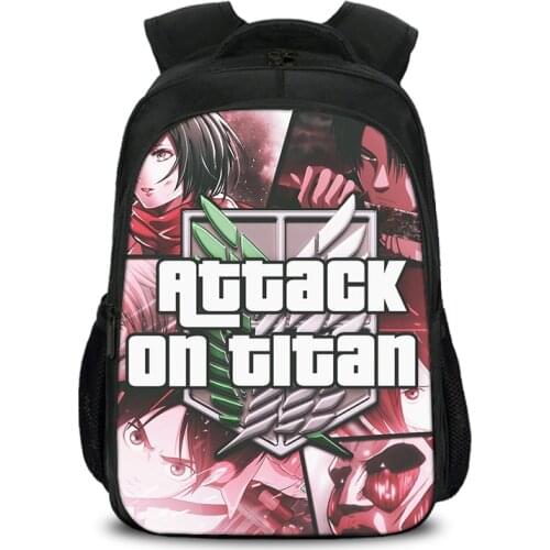Anime Attack On Titan Backpack Boys&Girls Schoolbags Children Backpack For Teenagers Kids Gift Nylon Book Bags Cartoon Mochilas