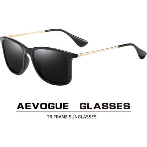 AEVOGUE New TR Fashion Classic Men Women Polarized Sunglasses Square Retro Sun Glasses Brand Designer UV400 AE0771
