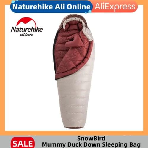 Naturehike Camping Sleeping Bag 90% Duck Down Camping Hiking Mummy Sleeping Bag Ultralight Adult Outdoor Keep Warm Sleeping