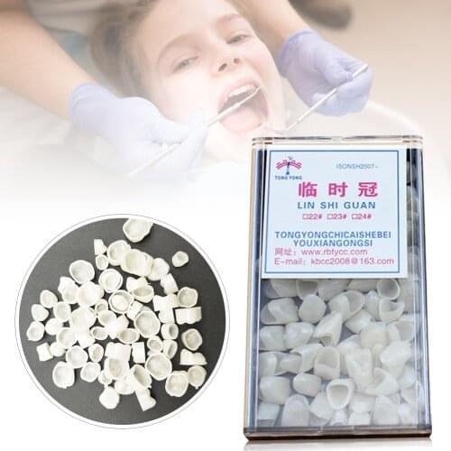 50pcs Resin Teeth Dentistry Dental Temporary Crown Material For Anterior & Molar Teeth Protecting Oral Care Whitening Stable