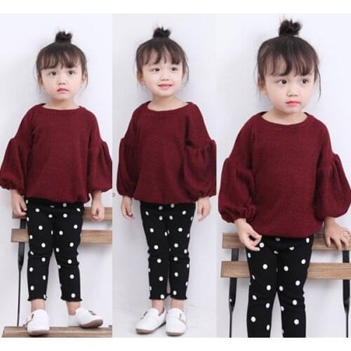 Pudcoco Brand New Autumn Winter Kids Baby Girls Sweaters Long Sleeve Knitted Red Sweater Christmas Baby Clothes