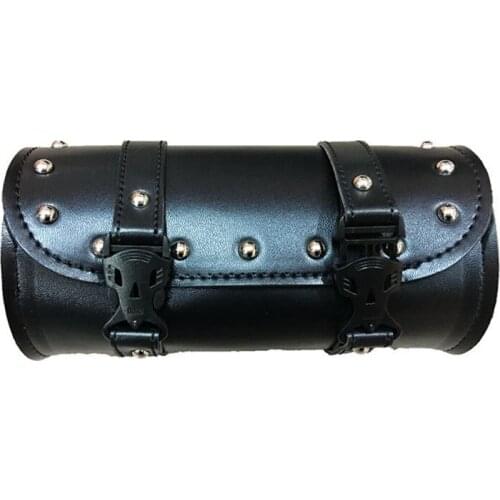Motorcycle Universal Leather Bag Tool Roll Saddle Bag Dirt bike Cruiser Chopper Cafe Racer Old School Bobber Touring Scooter