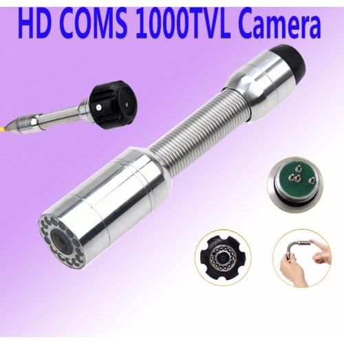 Waterproof IP68 23mm Lens Stainless Steel Pipe Inspection Camera Head For Pipeline Sewer Endoscope Camera System