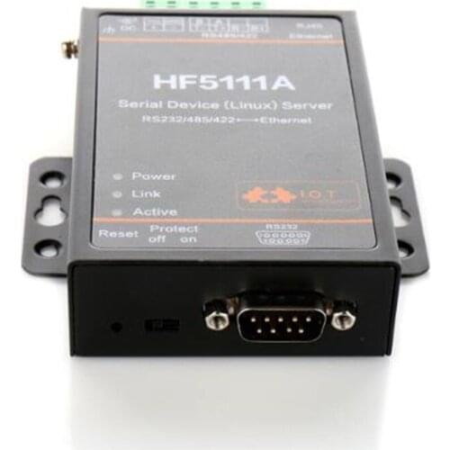 Wifi module Offical HF5111A RJ45 RS232/485/422 To Ethernet Linux Serial Port Server Converter Device Industrial Connector Unit