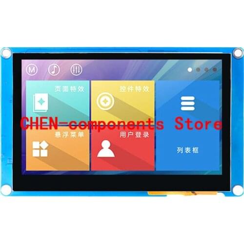 X3 serials TJC4827X343_011C/R 4.3 inch resistive screen serial port smart screen, string command screen