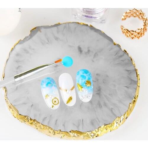 1pcs Resin Storage Painted palette Tray Jewelry Display Plate Necklace Ring Earrings Display Tray Creative Decoration Organizer