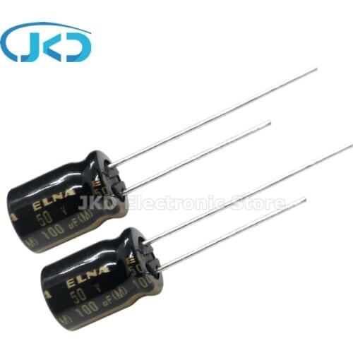 10PCS NEW ELNA RA3 50V100UF 8X11.5MM Audio Electrolytic Capacitor 100uF50V 85℃ RA3 Series 100uF 50V 100% ORIGINAL 8*11.5