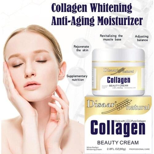 2021 Fashion Collagen Power Lifting Cream 80g Face Anti-aging Moisturizing Skin Care Anti Wrinkle Whitening Lightening Cream