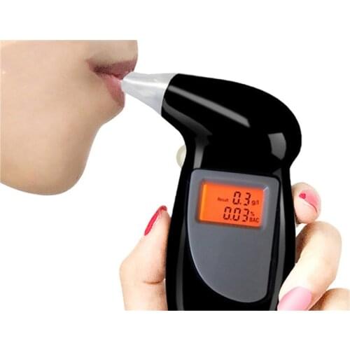 2021 Professional Alcohol Breath Tester Breathalyzer Analyzer Detector Test Keychain Breathalizer Breathalyser Device LCD Screen