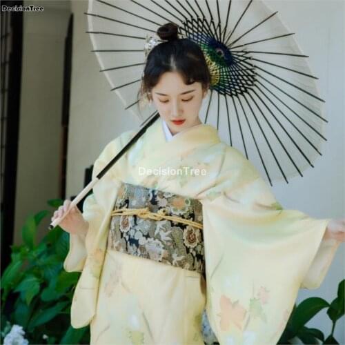 2021 japanese traditional girl flower geisha kimono vintage women stage show costume cosplay hell girls women sakura suit