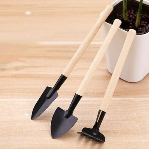 3pcs Gardening Tools Set Mini Plant Flower Shovel Rake Combination Hand Tool Transplant Flowers Potted Plants Mini Garden Tool