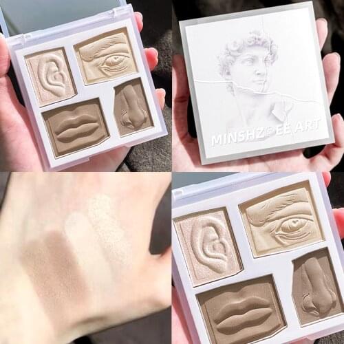 3D Bronzer Highlighter blusher For Face Makeup Stick Cream Texture Contour iluminador Makeup Highlighter Bronzer