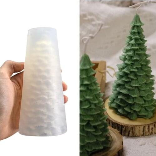 3D Christmas Tree Silicone Molds Sugarcraft Cake Mould DIY Candle Handmade Soap Mold Cake Decorating Tools Baking Accessories