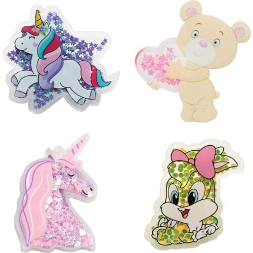 Cartoon Quicksand Acrylic Planar Resins Cabochons Flatback 1pcs,DIY Craft Supplies Jewelry Accessories Material,1Yc17091