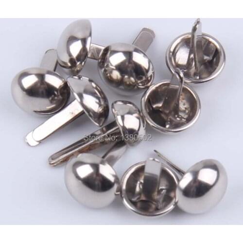 50pcs/lot silver color Brads Scrapbooking metal DIY Paper decoration Two feet nail 18*11mm