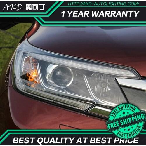 AKD tuning cars Headlight For Honda CRV CR-V Headlights LED DRL Running lights Bi-Xenon Beam Fog lights angel eyes Auto levels