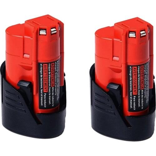 12V 2.0Ah 3.0Ah Lithium-ion Replacement Battery for Milwaukee M12 Rechargeable Batteries Power Tool XC 48-11-2411 48-11-2420 L50
