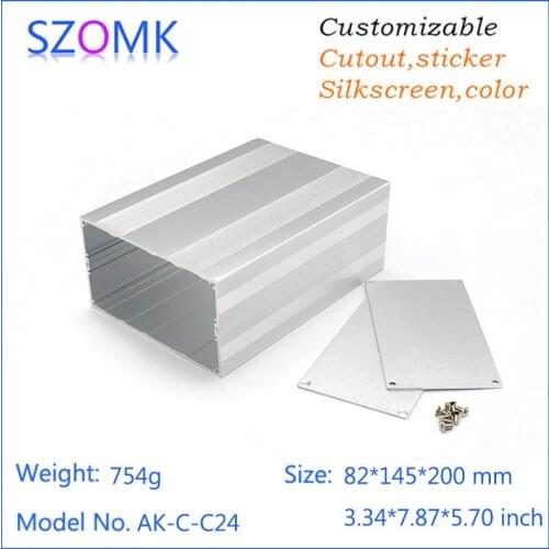 Aluminum electronics junction box pcb enclosure box (10 pcs) 82*145*200mm aluminum project enclosure electrical switch box