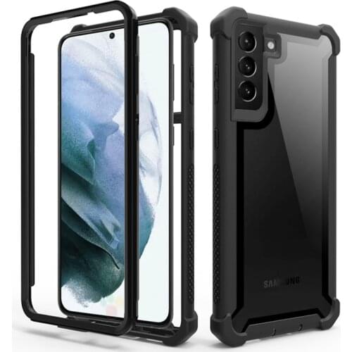 Case For S21 Heavy Duty Protection PC+TPU Clear Case For Samsung Galaxy S21 Ultra S20 Fe S10 5G S20 Lite Shockproof Sturdy Cover