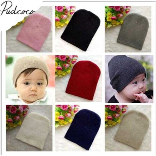 2021 Baby Hats Beanies winter warm Girl Boy Toddler Infant Kids Children Cute Hat Cap Unisex Solid Knitted Beanie Gift