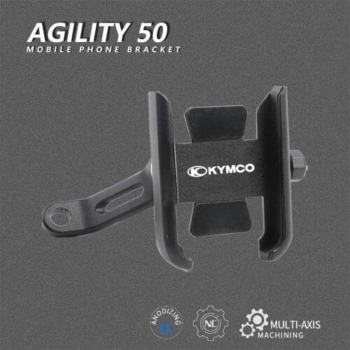 For Kymco A Town 2021 Active 50/110/125 Agility 50/125 Motorcycle Handle Bar Rear Mirror Mobile Phone Bracket GPS Stand Holder