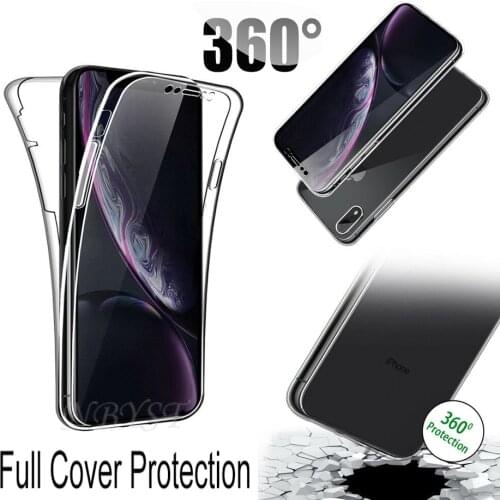 Double Soft Silicone Cover For iPhone 12 Mini 11 Pro XR XS MAX 360 Full Body ShockProof Case For iPhone SE 2020 6 6S 7 8 Plus 5S