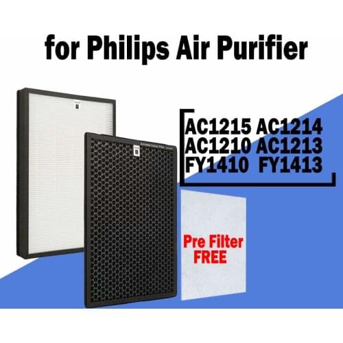 FY1410 FY1413 Air purifier Filter For Philips AC1215 AC1214 AC1210 AC1213 HEPA Activated Carbon Filter 360*275*27mm /10mm