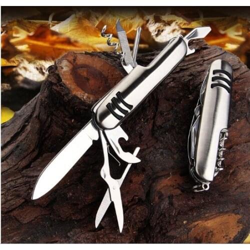 1PC High Quality hardness Tool knife 7 in 1 Multi-function knife outdoor camping hiking hand Knives KX 211