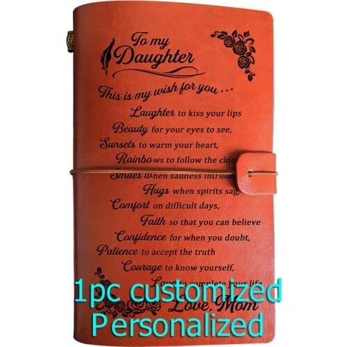 Engraved Leather journal personalized gifts to my husband BJ0191 Customized Notebook A5 Dropshipping Supplier US Store Diary