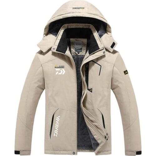 2021 DAIWA Fishing Clothing Winter Autumn Winter Waterproof Warm Fishing Jackets Men Fleece Thick Outdoor Fishing Shirts